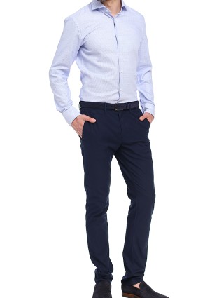 Темно-сині брюки BOSS : фото 3 - Invogue